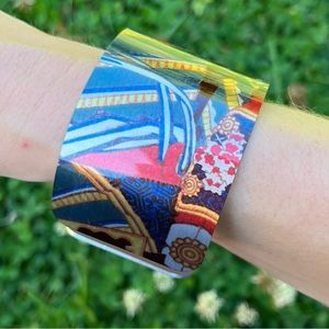 Artsy handmade metal cuff bracelet